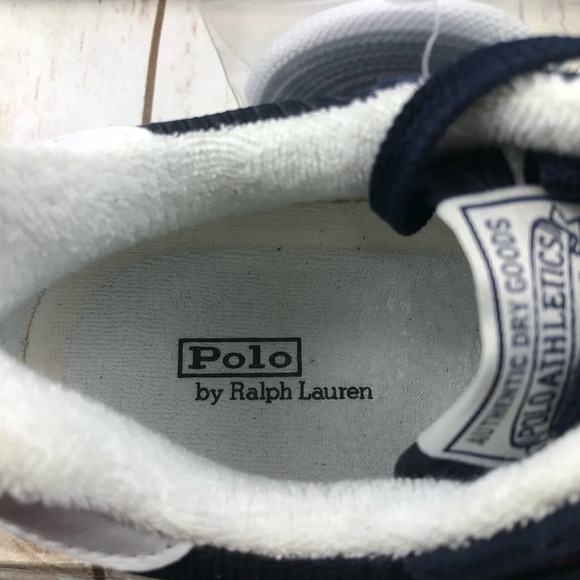 NEW Polo Ralph Lauren Trackster 100 Navy Sneakers - Picture 9 of 11